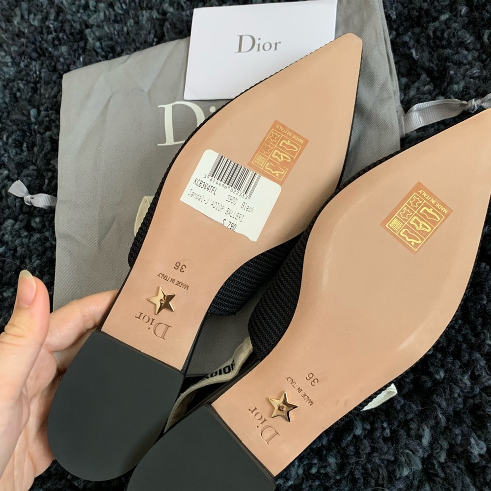 Dior J’adior slingback ballerina flat sandals size 36 - Picture 12 of 14